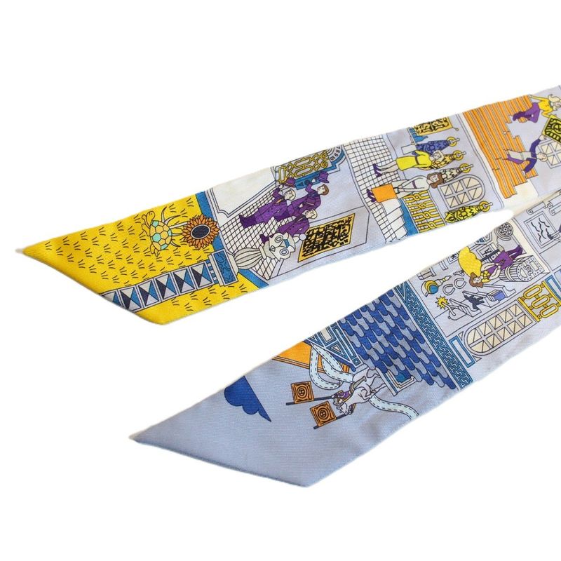 Hermes Twilly Maison de Carre Silk Blue