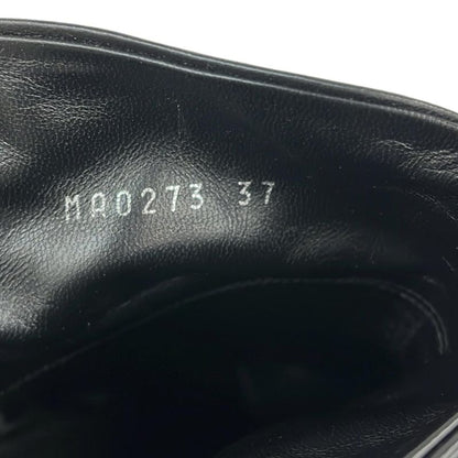 Louis Vuitton Short Boots 37 Olympia Black Center Seam Gathered Leather
