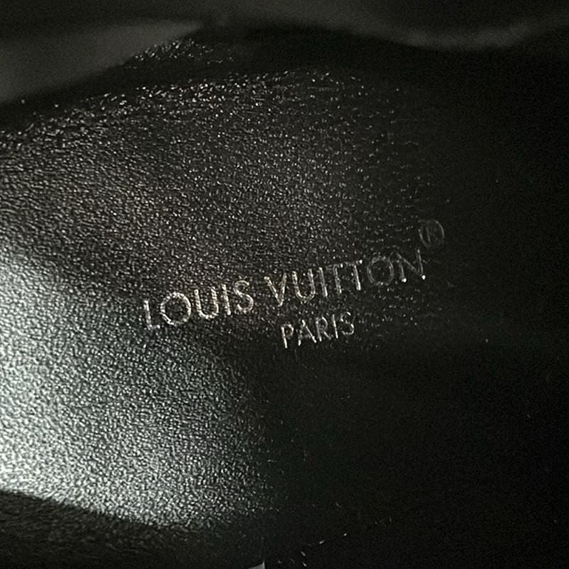 Louis Vuitton Short Boots 37 Olympia Black Center Seam Gathered Leather