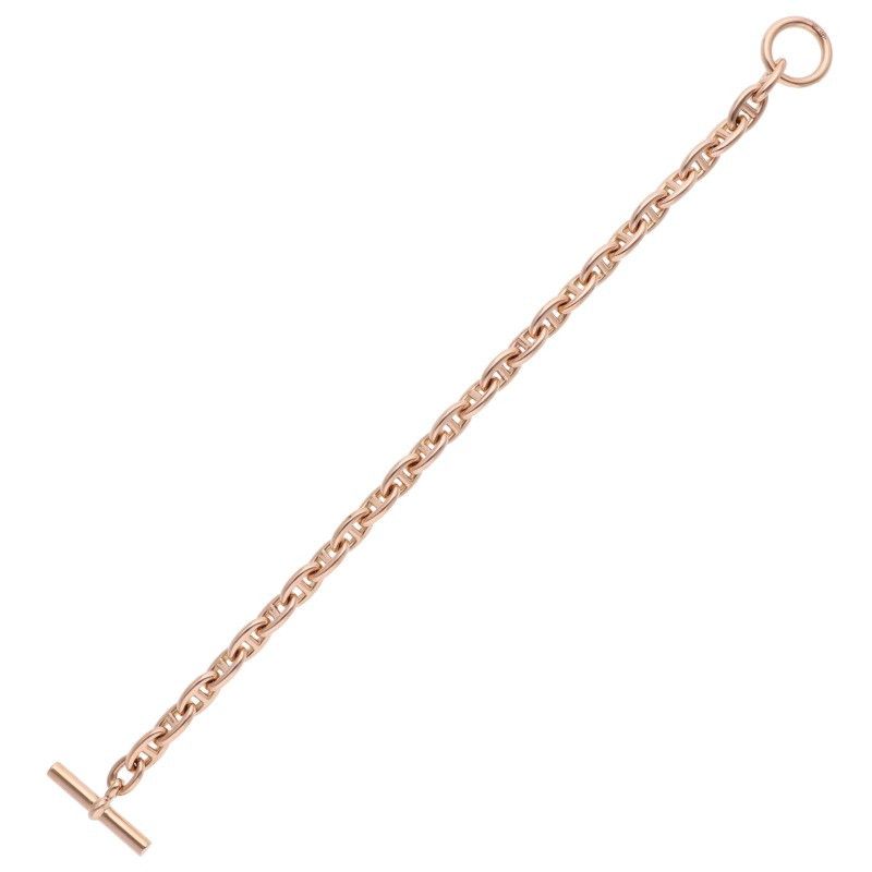 Hermes Chaine D'ancre TPM Pink Gold Bracelet
