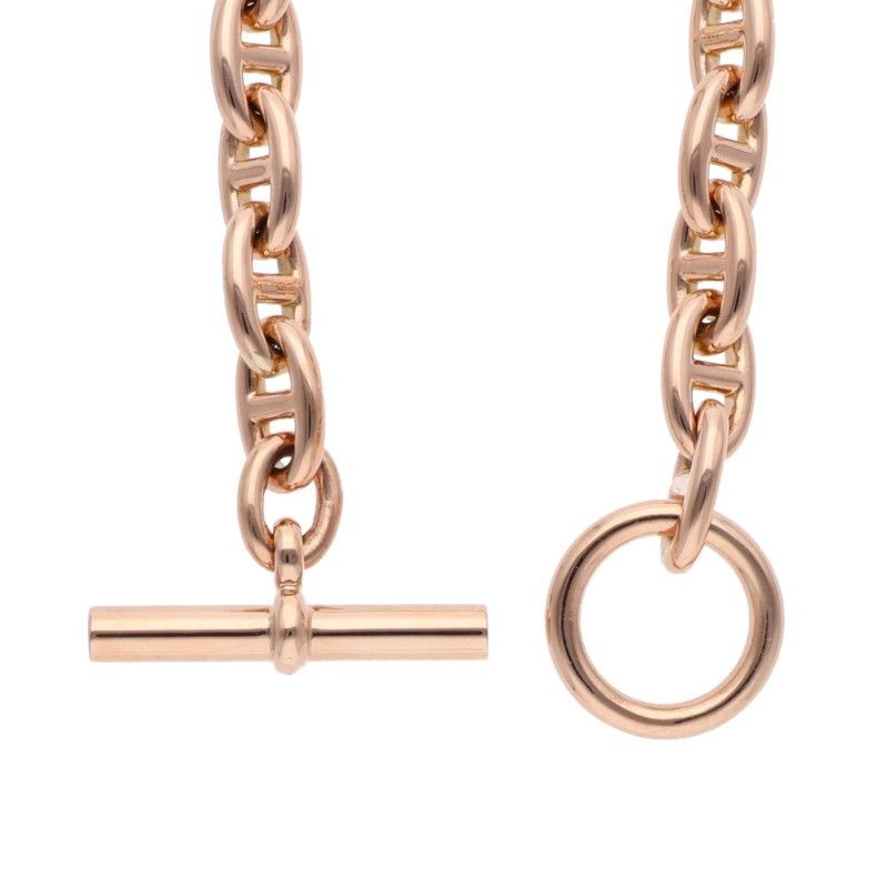 Hermes Chaine D'ancre TPM Pink Gold Bracelet