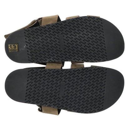 Hermes Genius Suede Leather Sandals 44 Black Khaki