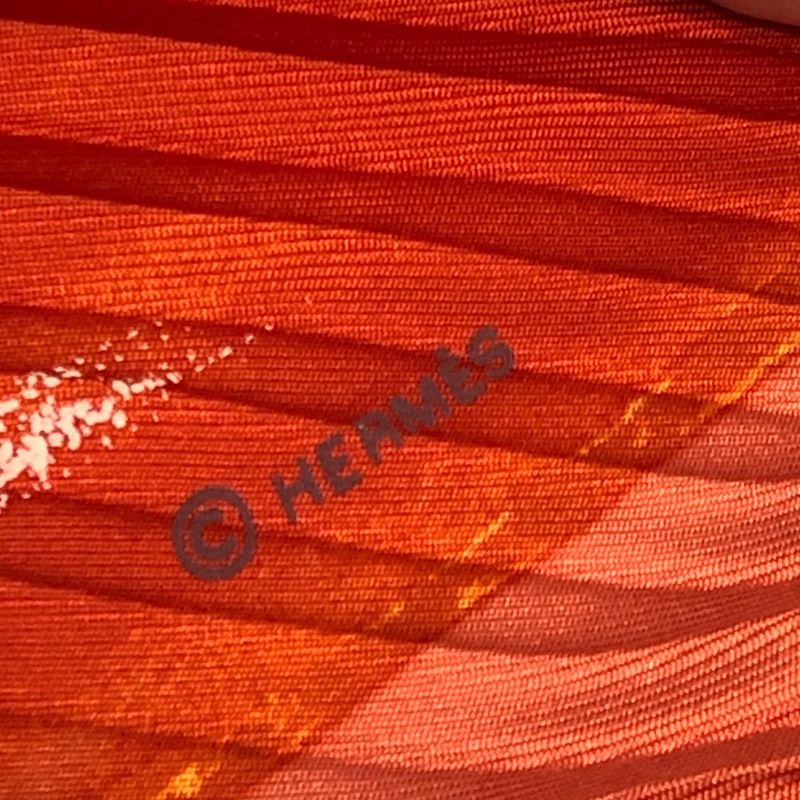 Hermes Scarf Smiles in Third Millenary Silk Orange