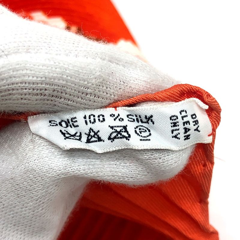 Hermes Scarf Smiles in Third Millenary Silk Orange
