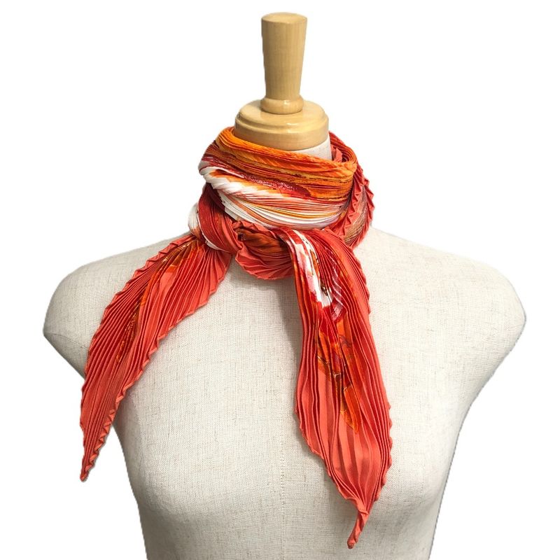 Hermes Scarf Smiles in Third Millenary Silk Orange