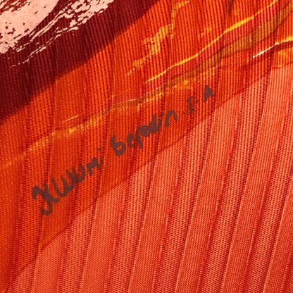 Hermes Scarf Smiles in Third Millenary Silk Orange