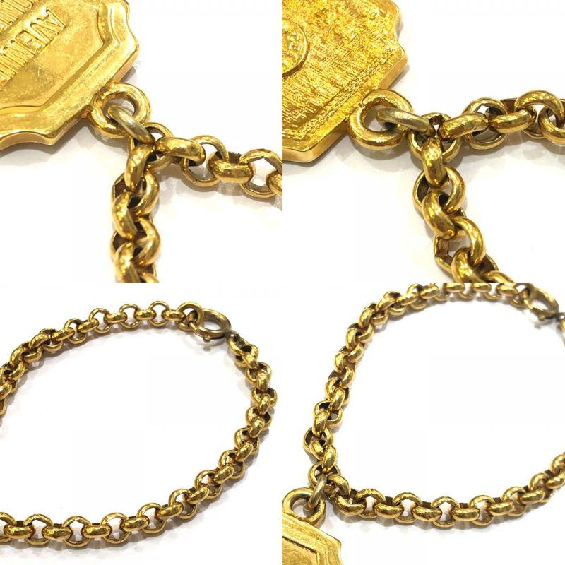 Celine Bracelet Montaigne Logo Charm Metal Gold