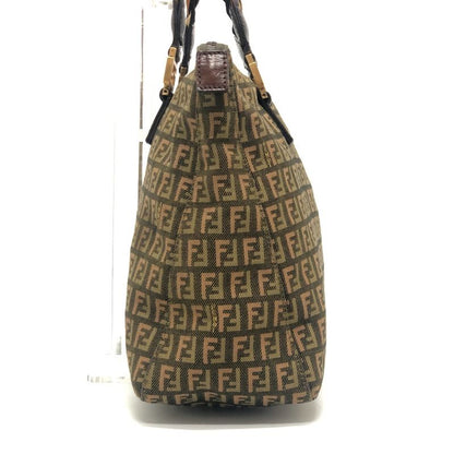 Fendi Handbag Zucca Pattern Zucchino Canvas Khaki