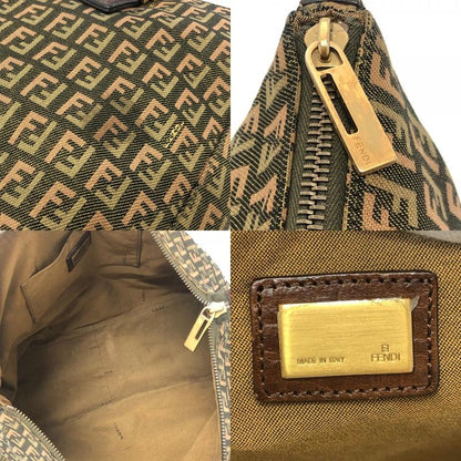 Fendi Handbag Zucca Pattern Zucchino Canvas Khaki