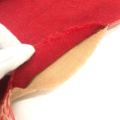 Fendi Scarf Zucca Pattern Wool Red Brown