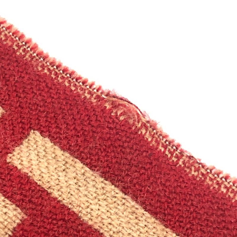 Fendi Scarf Zucca Pattern Wool Red Brown