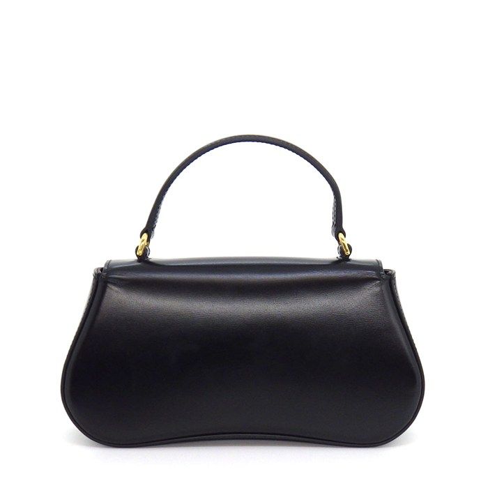 Celine Handbag Teen Lora Black Shiny Calfskin Lambskin