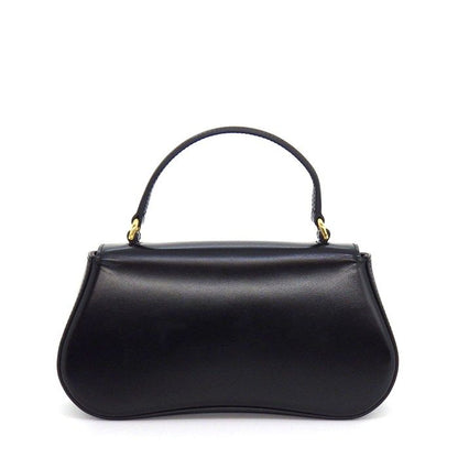 Celine Handbag Teen Lora Black Shiny Calfskin Lambskin