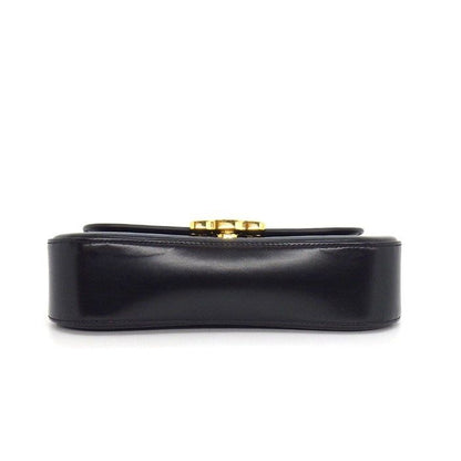 Celine Handbag Teen Lora Black Shiny Calfskin Lambskin