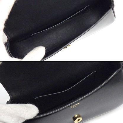 Celine Handbag Teen Lora Black Shiny Calfskin Lambskin