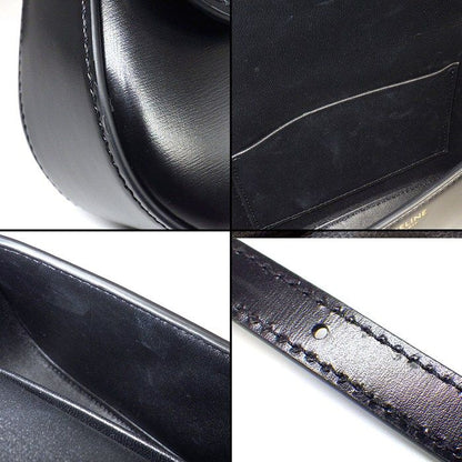 Celine Handbag Teen Lora Black Shiny Calfskin Lambskin