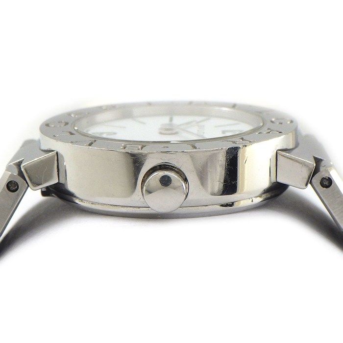 Bvlgari Watch White Dial Date SS Quartz Analog