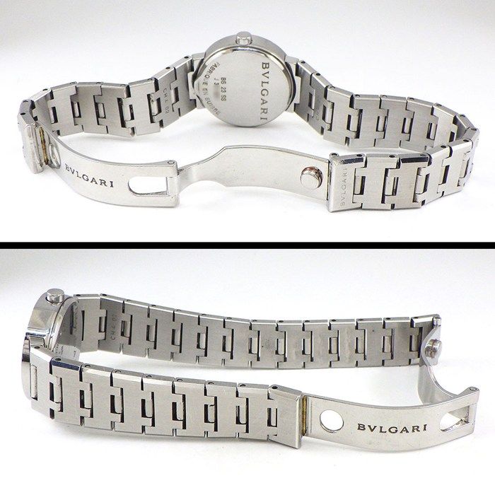 Bvlgari Watch White Dial Date SS Quartz Analog