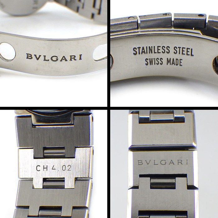 Bvlgari Watch White Dial Date SS Quartz Analog