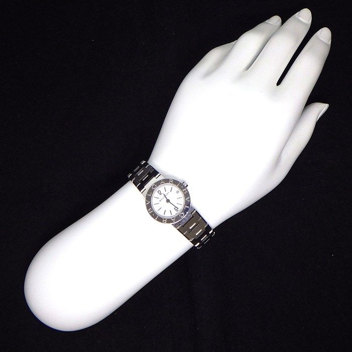 Bvlgari Watch White Dial Date SS Quartz Analog