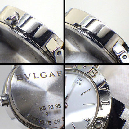 Bvlgari Watch White Dial Date SS Quartz Analog