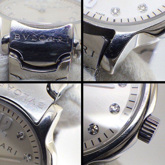 Bvlgari Watch Solo Tempo 10 Points Diamond Index Sunray Silver