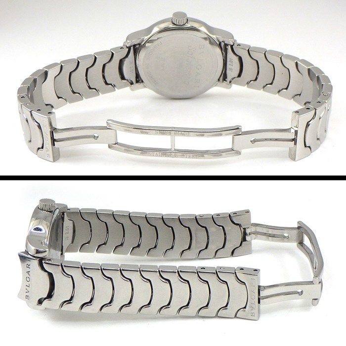 Bvlgari Watch Solo Tempo 10 Points Diamond Index Sunray Silver