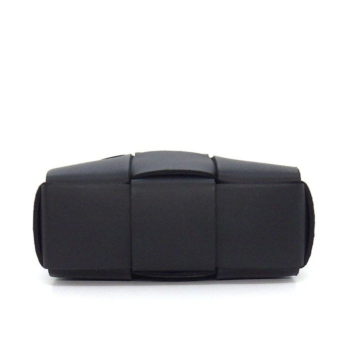 Bottega Veneta Shoulder Bag Cassette Mini Tote Black Lambskin Gold