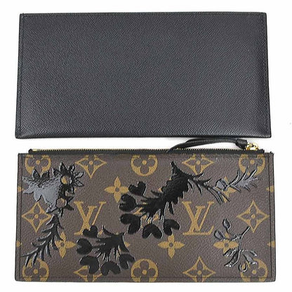 Louis Vuitton Chain Wallet Shoulder Bag Monogram Blossom Pochette Felicity Brown Black