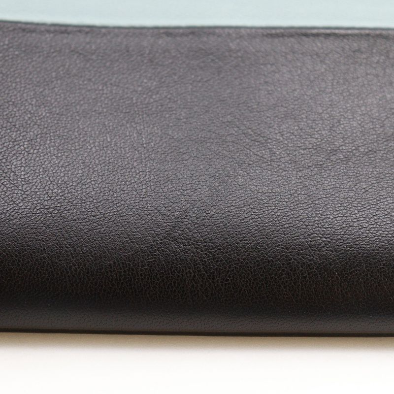 Celine Clutch Bicolor Calf Light Blue Black Pouch