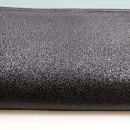 Celine Clutch Bicolor Calf Light Blue Black Pouch