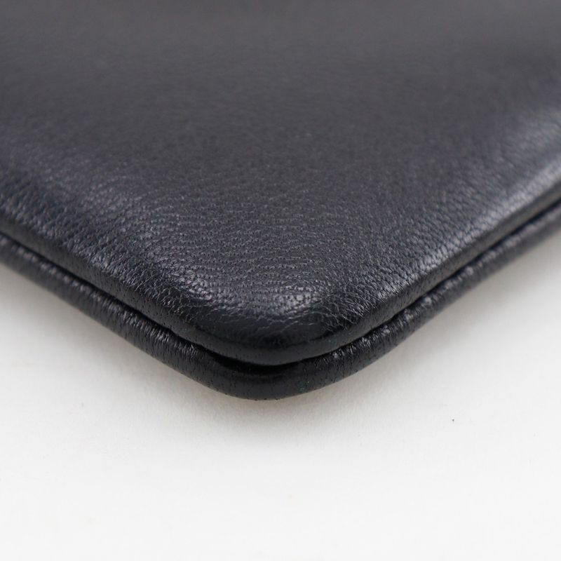 Celine Clutch Bicolor Calf Light Blue Black Pouch