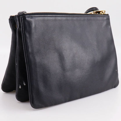 Celine Trio Large Calf Black Shoulder Bag