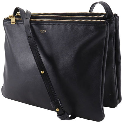 Celine Trio Large Calf Black Shoulder Bag
