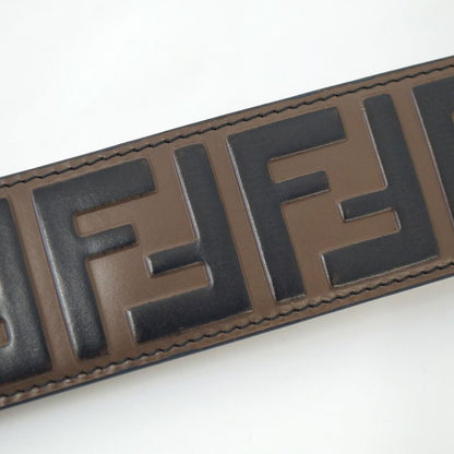 Fendi Strap You Brown Mini Gold Leather Hat