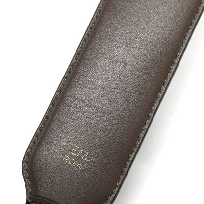 Fendi Strap You Brown Mini Gold Leather Hat