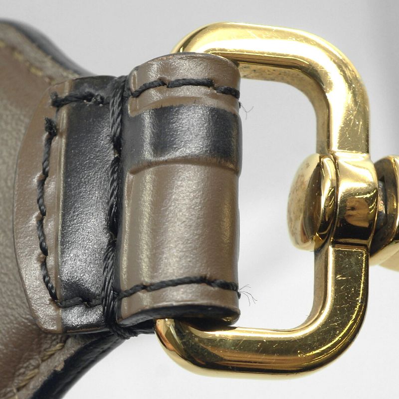 Fendi Strap You Brown Mini Gold Leather Hat