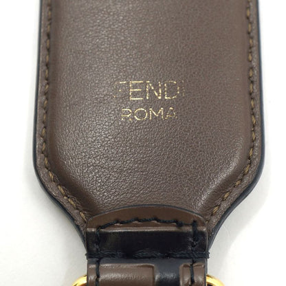 Fendi Strap You Brown Mini Gold Leather Hat