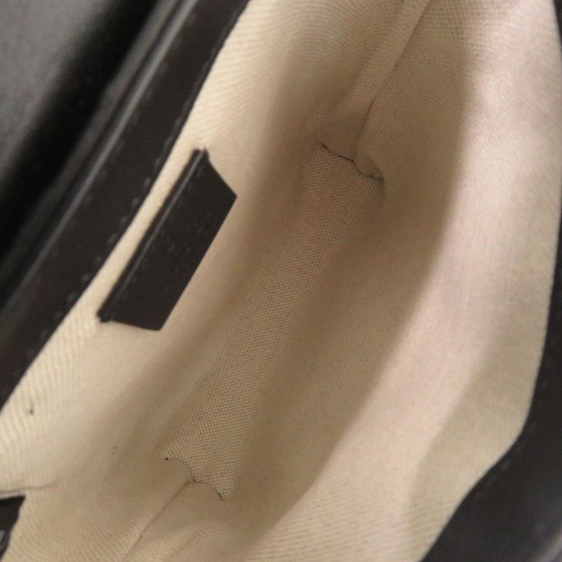 Gucci Wpouch GG Embossed Leather Black Belt Bag