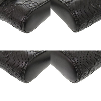 Gucci Wpouch GG Embossed Leather Black Belt Bag
