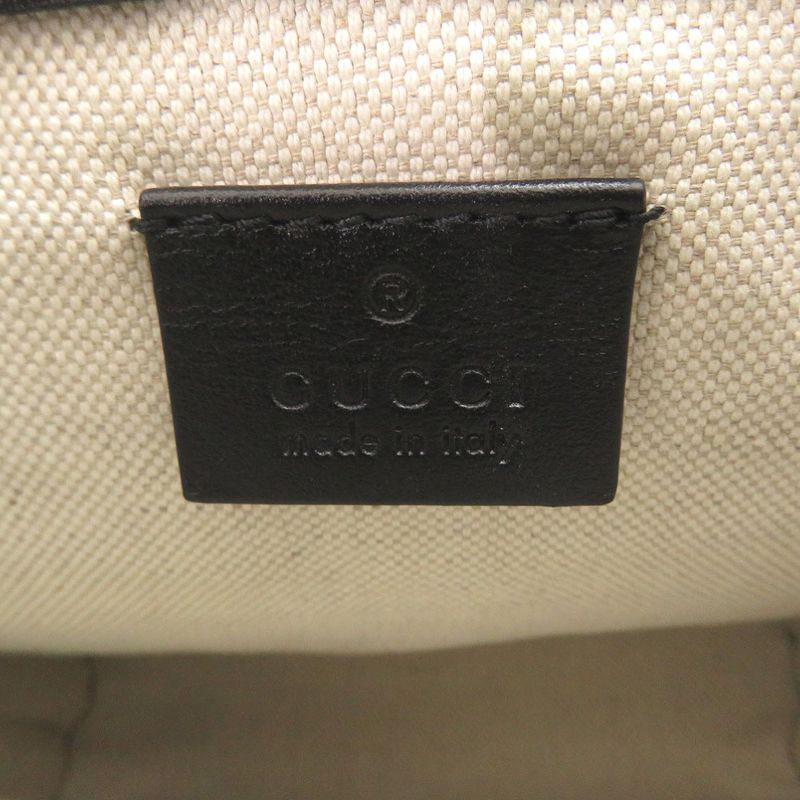 Gucci Wpouch GG Embossed Leather Black Belt Bag