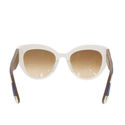 Dolce & Gabbana Sicilian Carre White Plastic Wood Blue