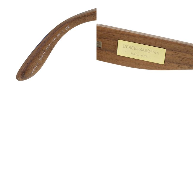 Dolce & Gabbana Sicilian Carre White Plastic Wood Blue