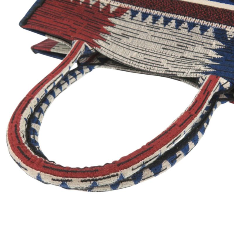 Dior Book Tote French Flag Canvas Blue Red