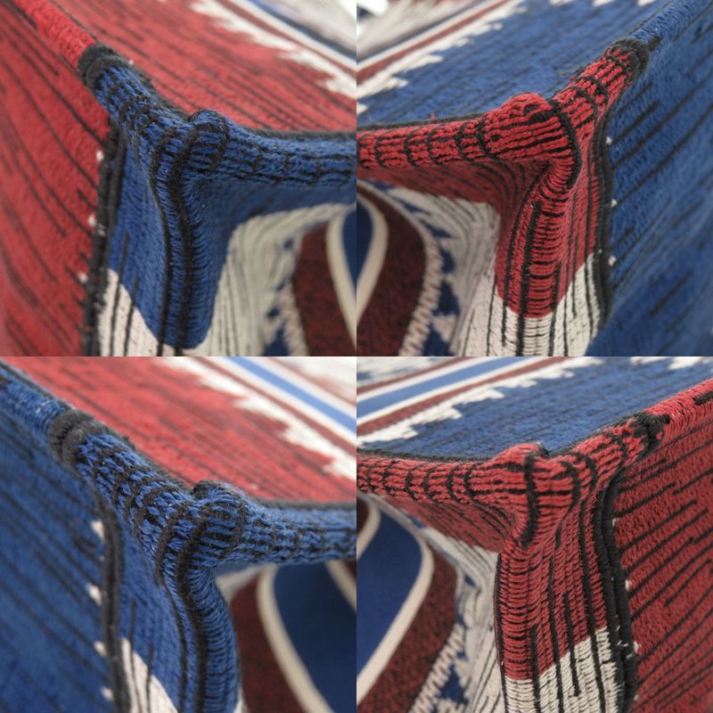 Dior Book Tote French Flag Canvas Blue Red