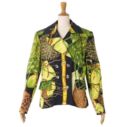 Hermes Vintage Jacket Double Breasted All Over Pattern