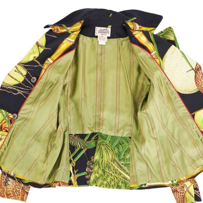 Hermes Vintage Jacket Double Breasted All Over Pattern
