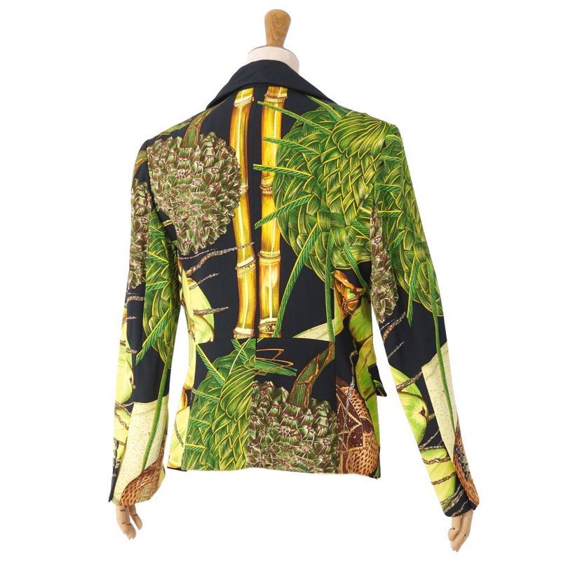 Hermes Vintage Jacket Double Breasted All Over Pattern