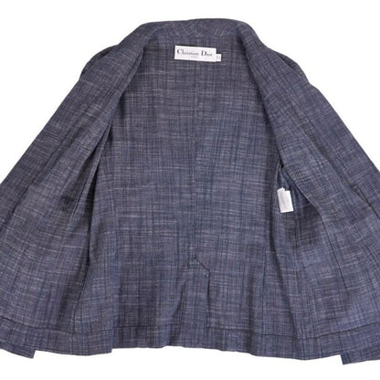 Dior Jacket Cotton Silk Indigo Bull
