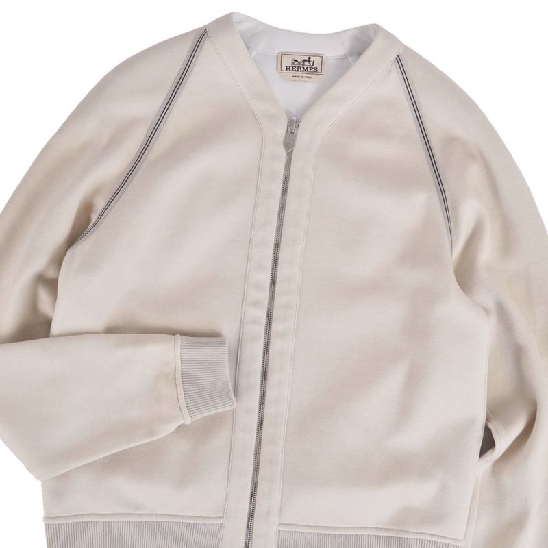Hermes Jacket Sweatshirt Riba Beige Blue